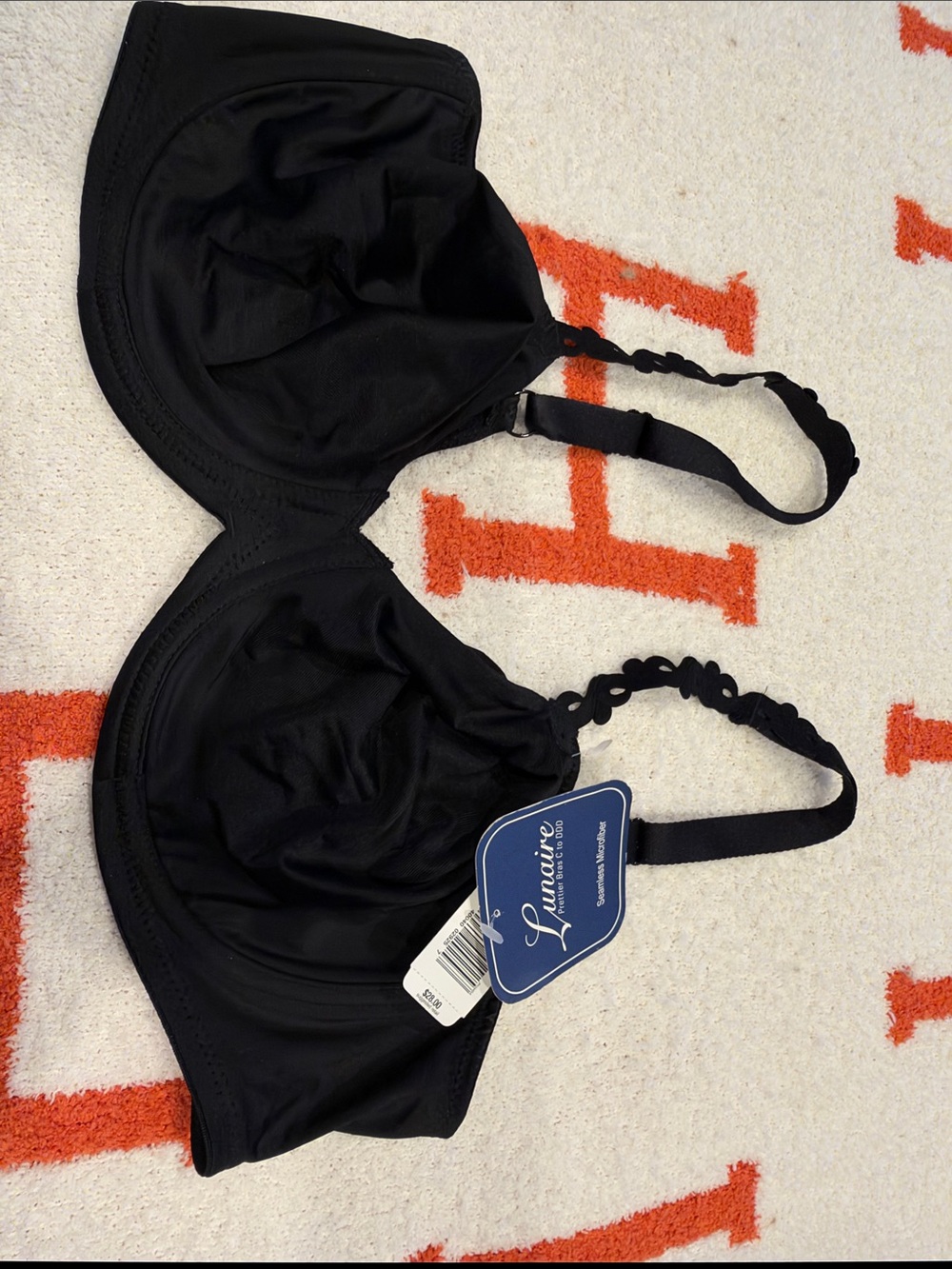Lunaire Black Underwire Bra with Decorative Straps
